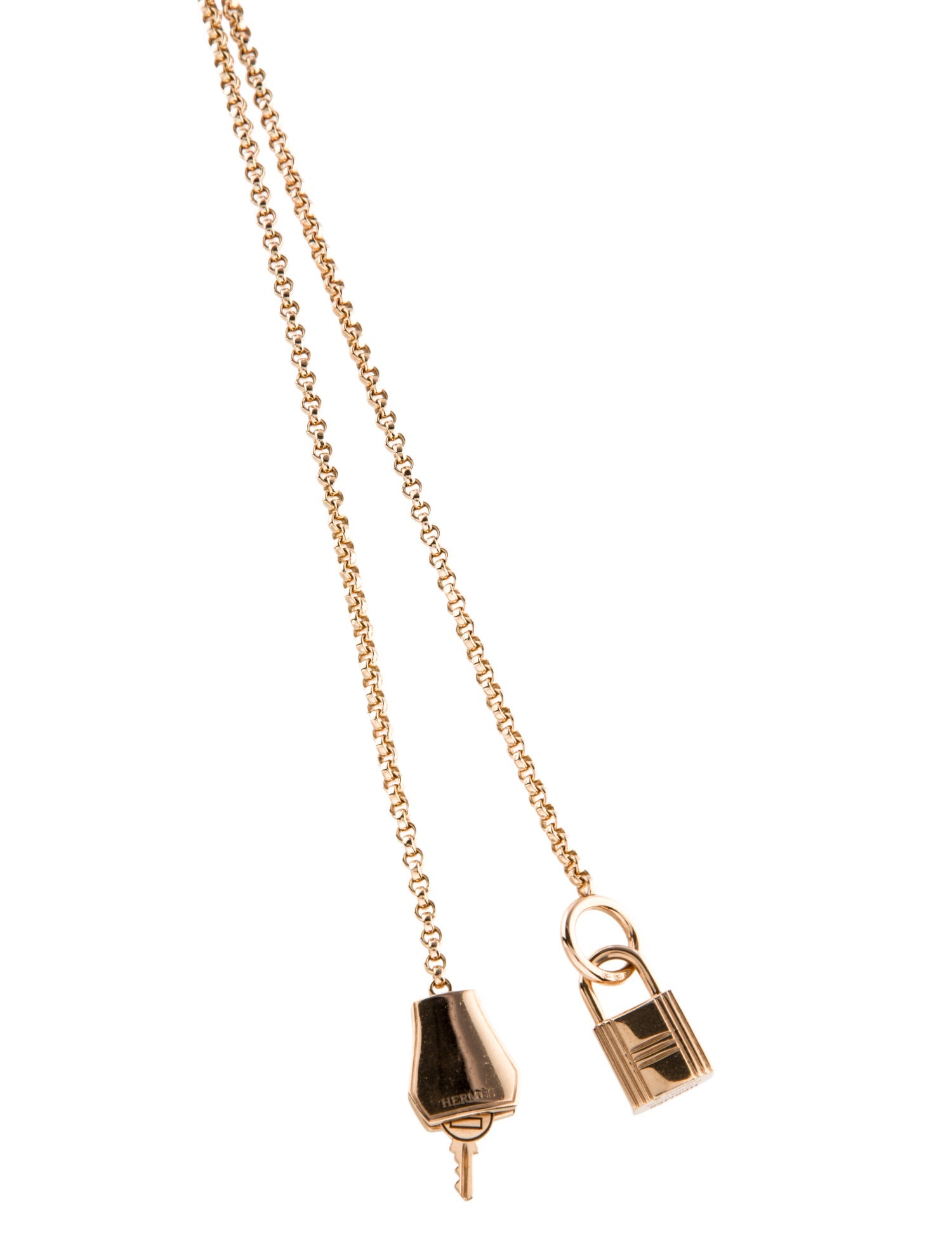 Hermès 18K Kelly Clochette Long Lariat Necklace